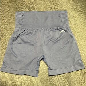 AYBL Sky Blue Ribbed Waist Shorts